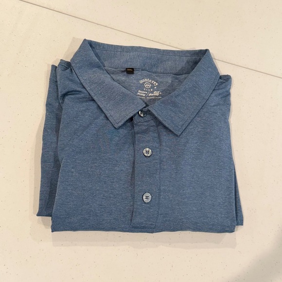 Golf Polo Mens 3XL Monterey Club Dry Swing Blue Moisture Wicking Siemens Logo